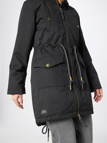 Parka mi-saison 'CRESCEND' Ragwear en noir