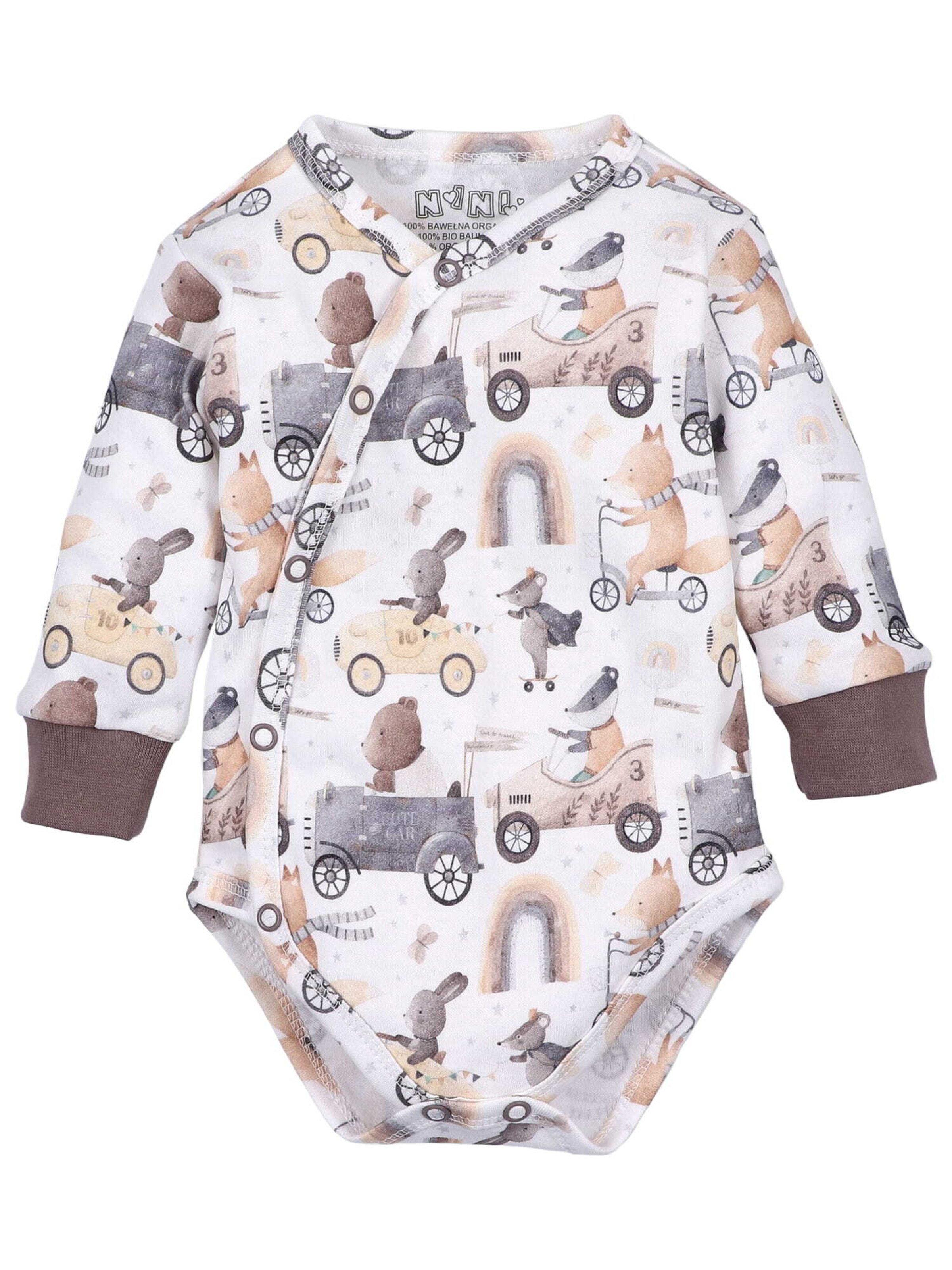 NINI Romper/bodysuit 'Fahrrad' in White: front