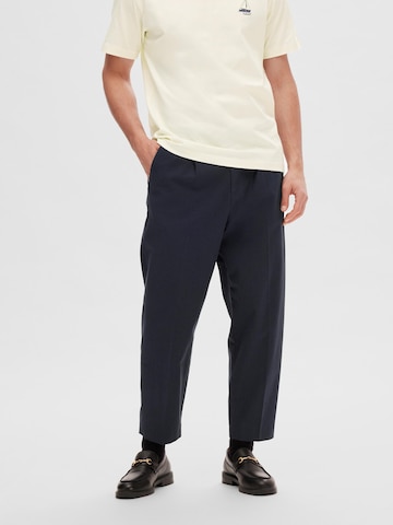 regular Pantaloni con pieghe 'TORINO' di SELECTED HOMME in blu: frontale