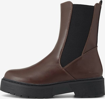 TOM TAILOR Chelsea Boots in Braun: front