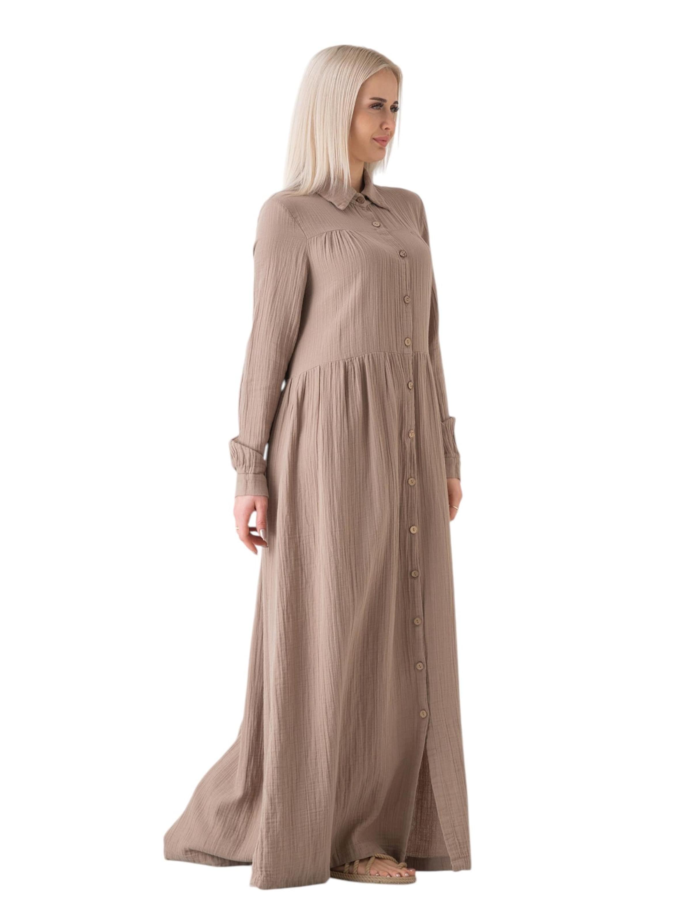 WENOR - Vestido camisero 'SABRA' en beige