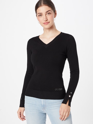 GUESS Пуловер 'GENA' в черно: отпред