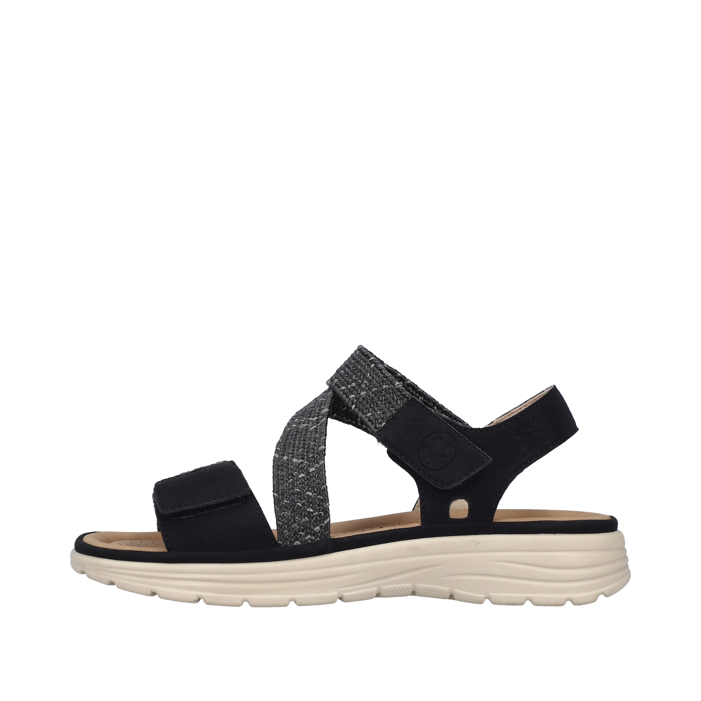 Rieker Strap Sandals in Black