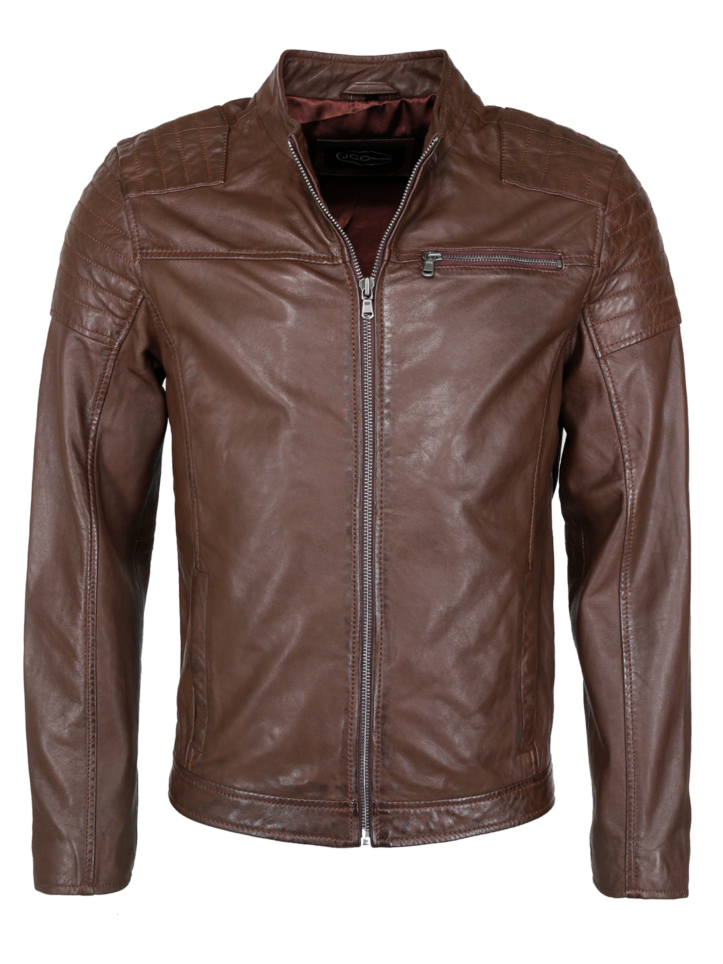 JCC Lederjacke 'Ecom' in Braun: Vorderseite