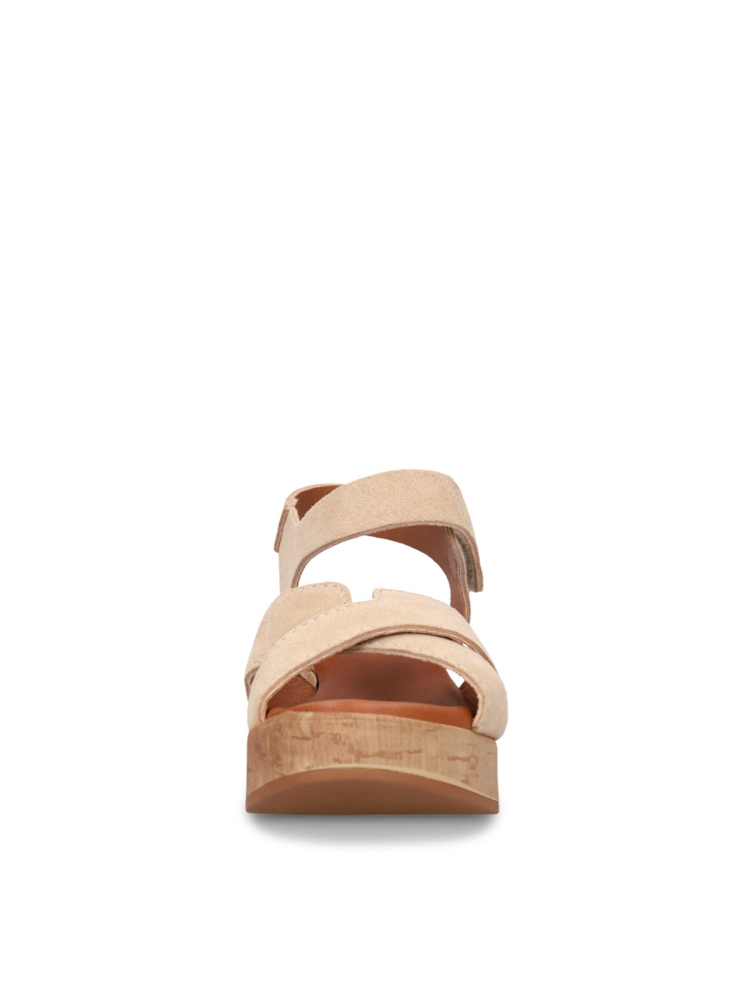 MANFIELD Sandalen met riem in Beige