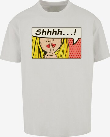 Merchcode Shirt 'Silent Sign Comic' in Grey: front