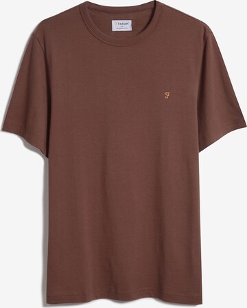 FARAH Regular fit T-shirt 'Danny' i brun: framsida