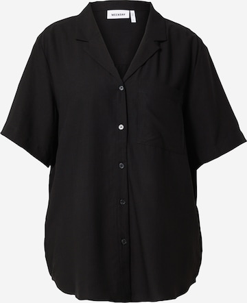 Camicia da donna 'Mira' di WEEKDAY in nero: frontale