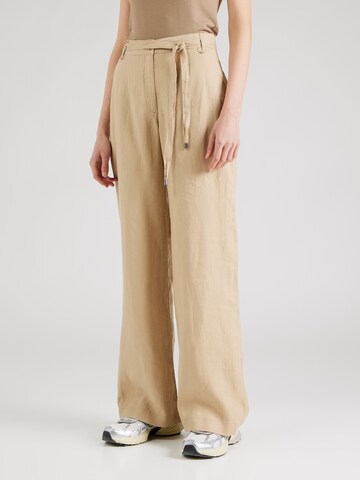 ESPRIT Wide leg Broek in Beige: voorkant