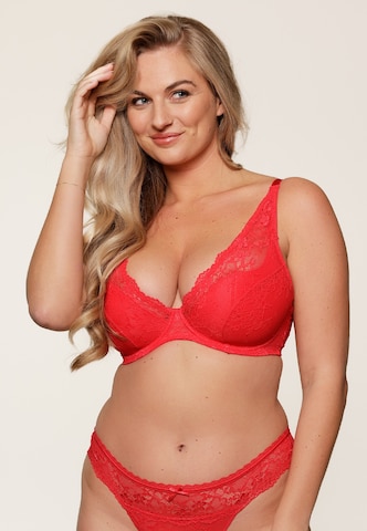Triangle Soutien-gorge LingaDore en rouge : devant