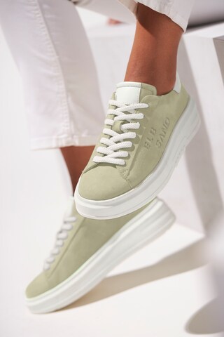Baskets basses Elbsand en vert