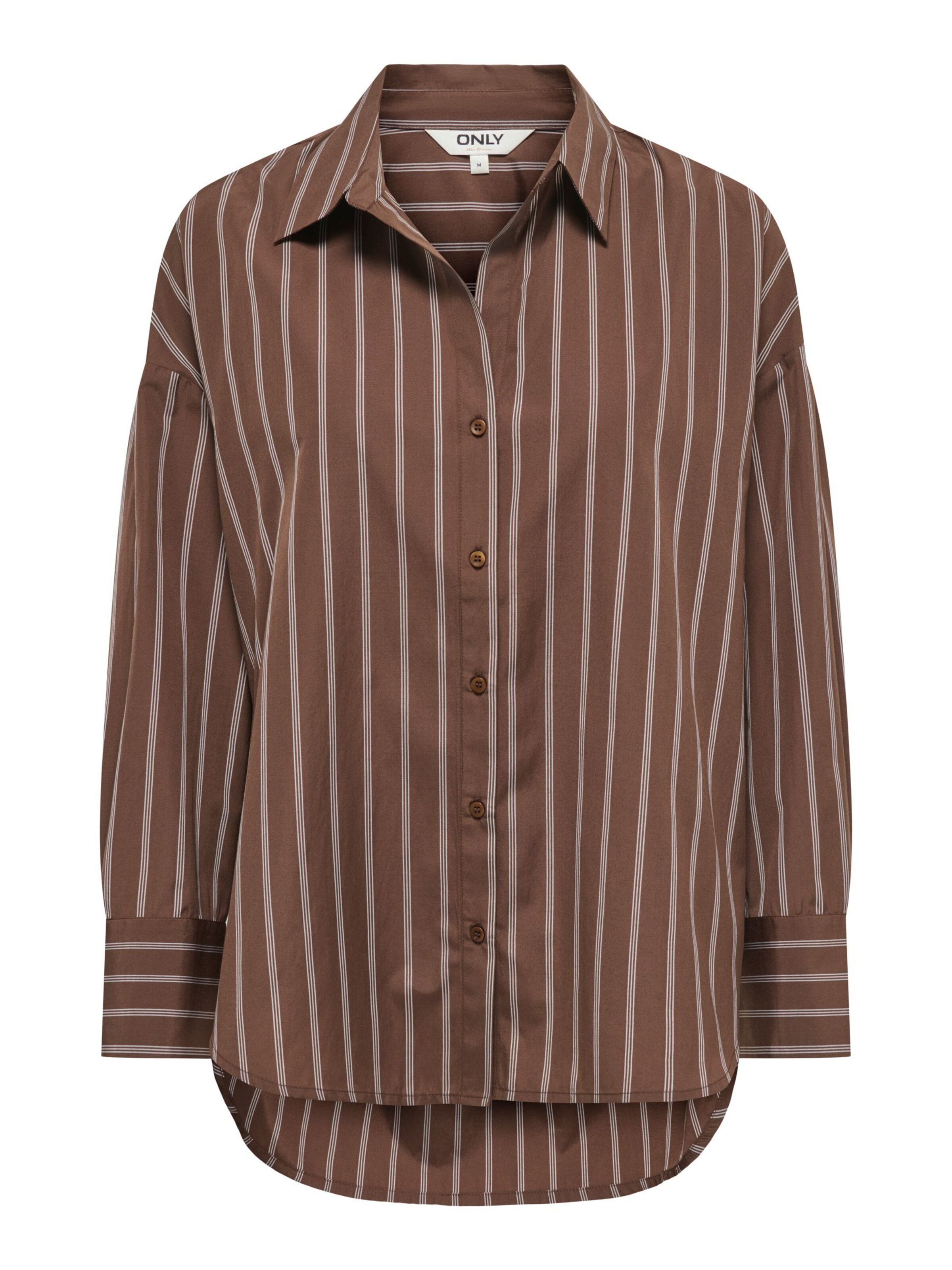 Camicia da donna 'ONLOregon' in L ONLY di colore marrone / bianco, Visualizzazione prodotti