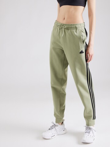 ADIDAS SPORTSWEAR Tapered Workout Pants in Green: front