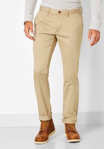 REDPOINT Slim fit Chino Pants in Beige: front