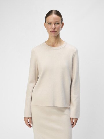 OBJECT Trui 'OBJREYNARD' in Beige: voorkant