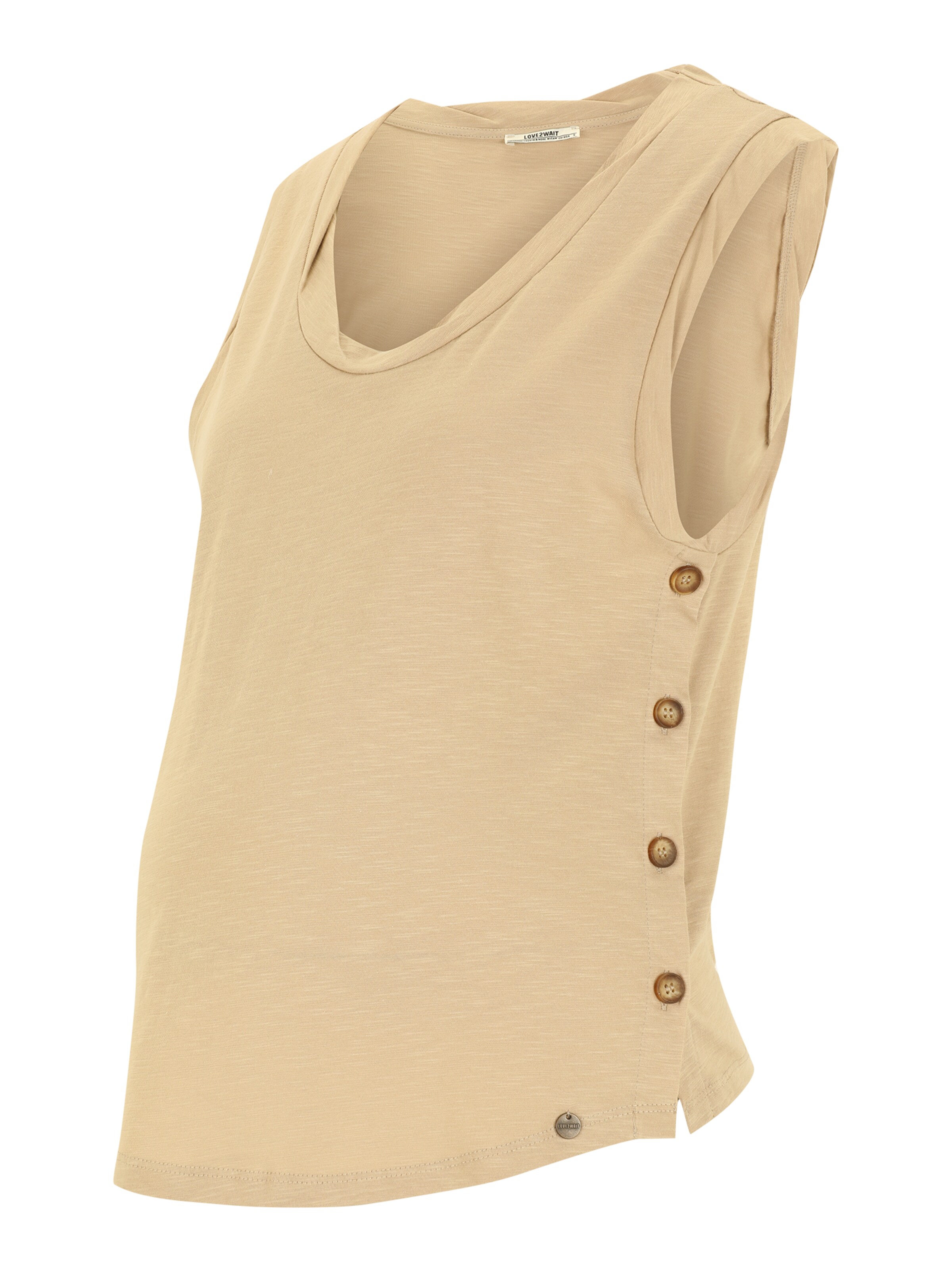 Top 'Lucca' de la LOVE2WAIT pe bej: față