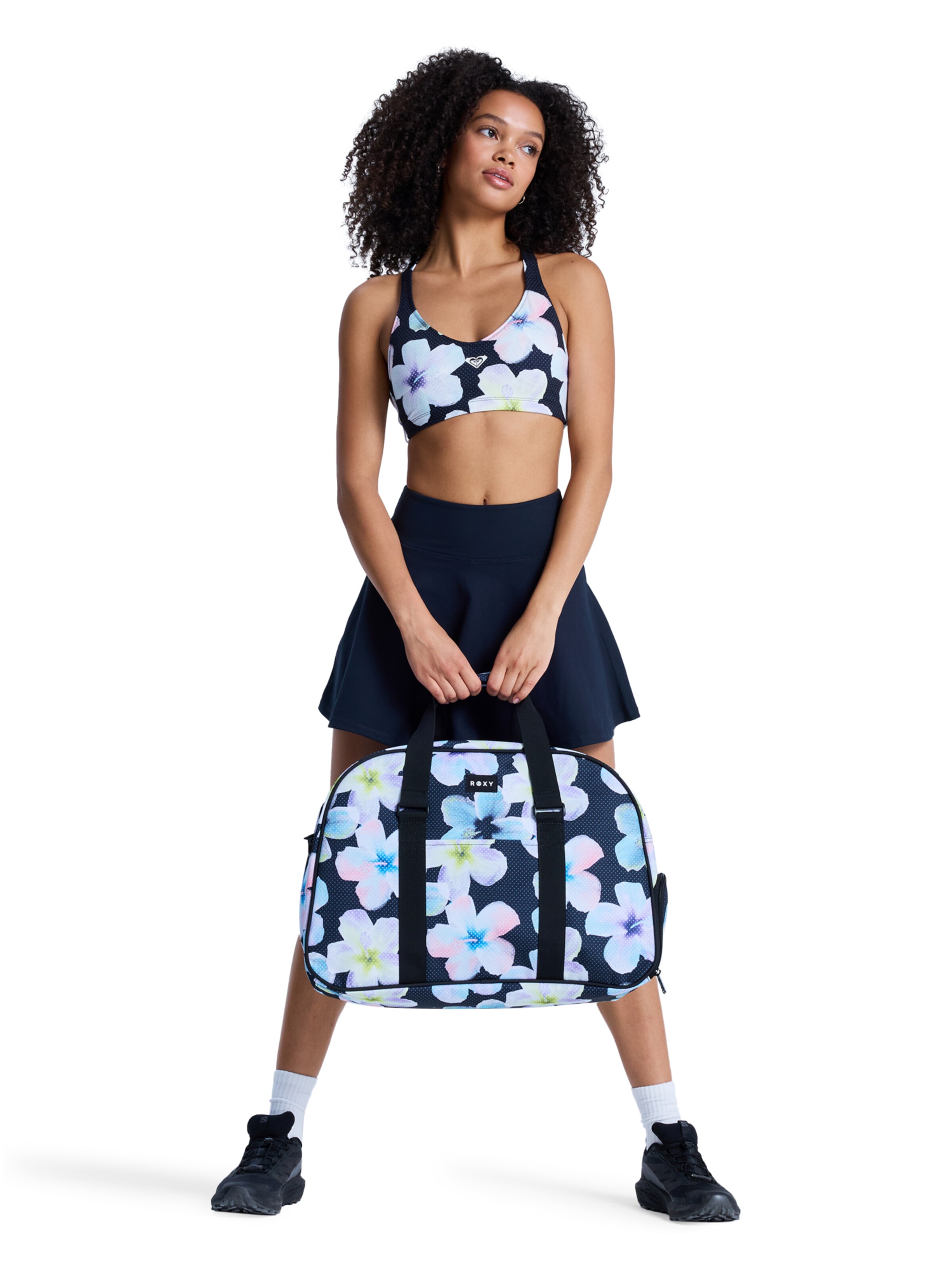 ROXY Bustier Sport-BH 'Heart Into It Pt' in Blau