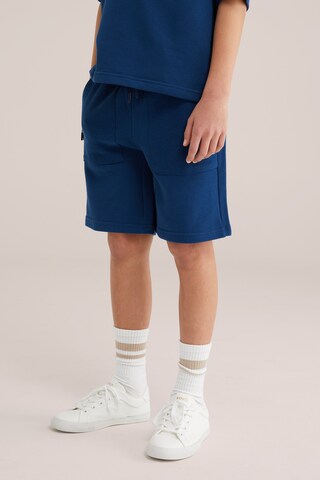 WE Fashion Regular Trousers in Blue: front