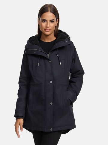 NAVAHOO Winter Jacket 'N038' in Blue: front