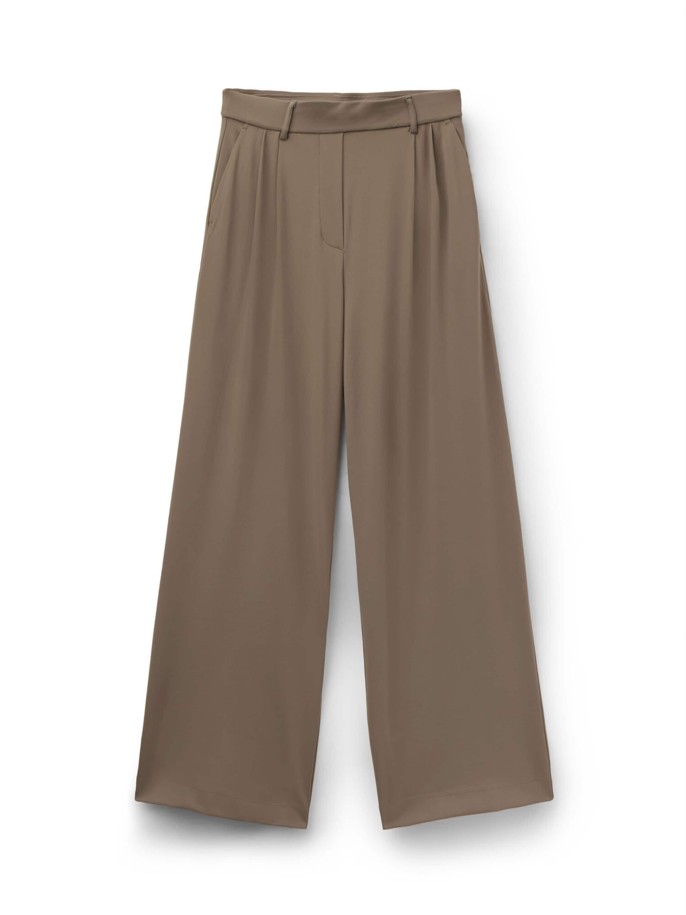 CALZEDONIA Wide Leg Hose ' Comfy Flex' in Braun: Vorderseite