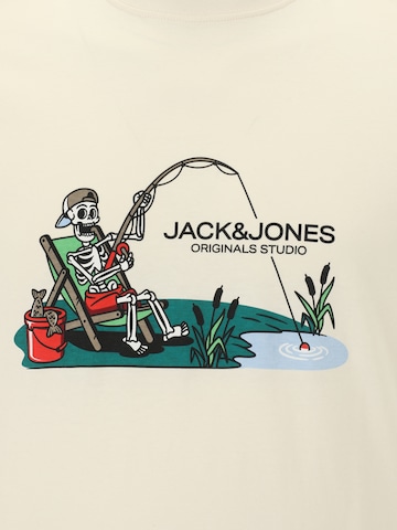 Maglietta 'JORSKULL' di Jack & Jones Plus in bianco