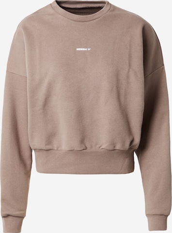 NEBBIA - Sweatshirt de desporto em castanho: frente