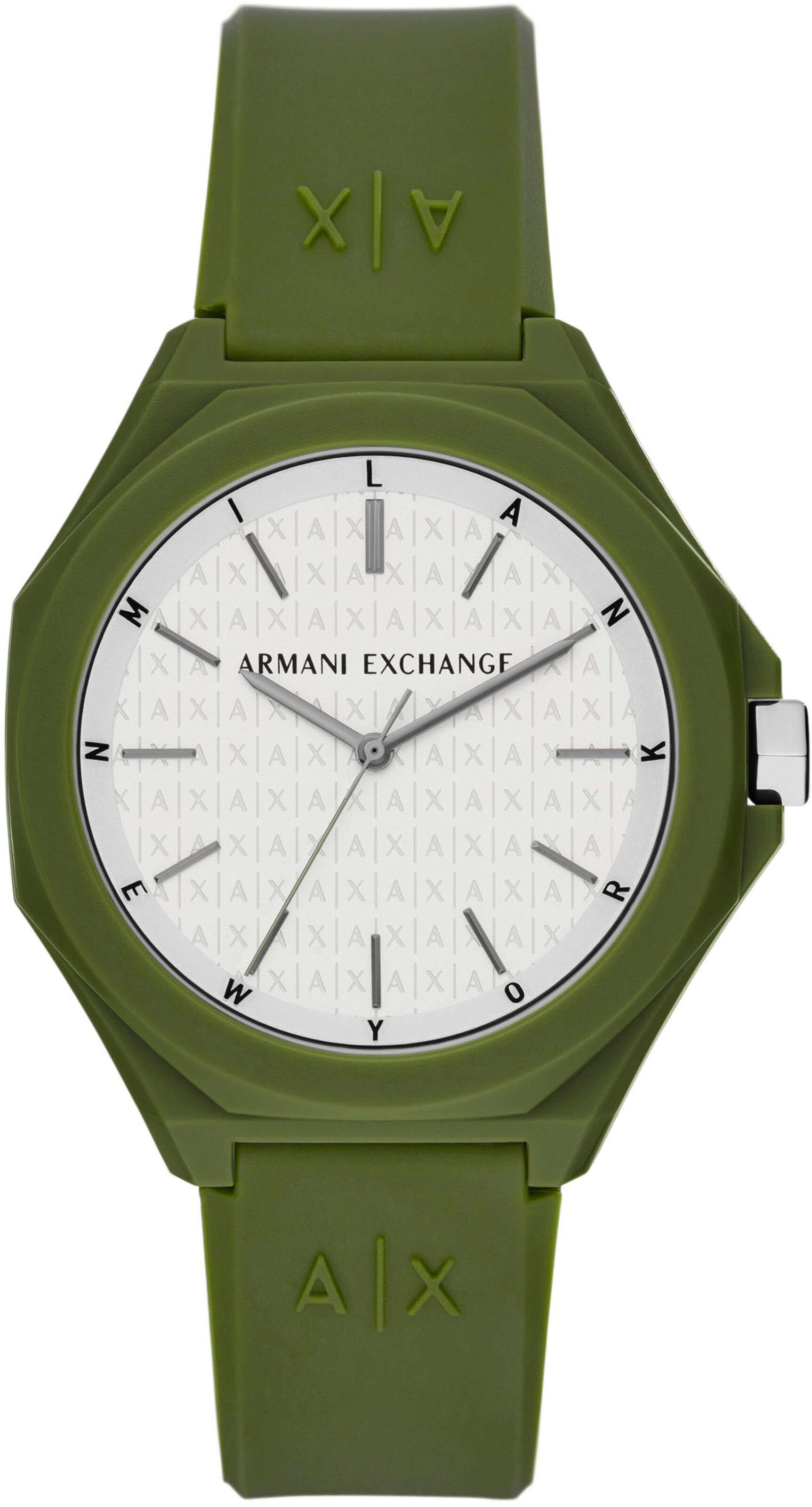 ARMANI EXCHANGE Analoguhr in Grün: Vorderseite