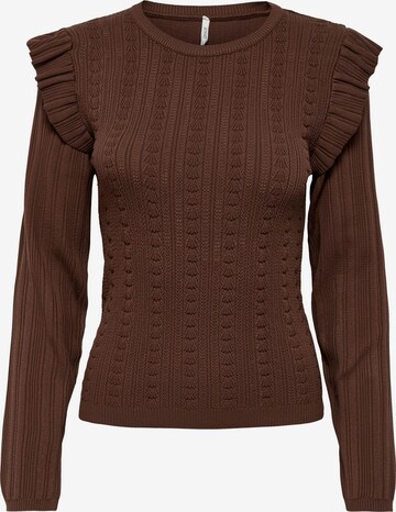 ONLY Sweater 'Fara' in Brown: front