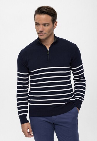 Pull-over Felix Hardy en bleu : devant