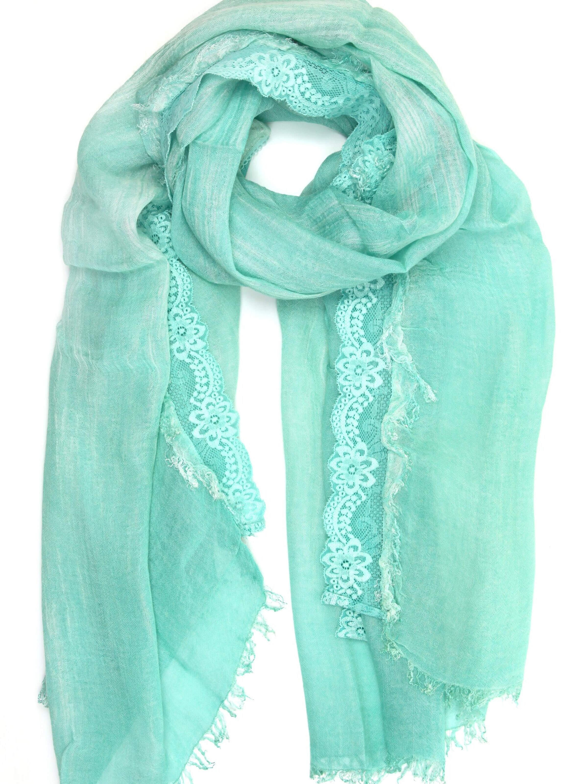 COLLEZIONE ALESSANDRO Scarf 'Elsa' in Green: front