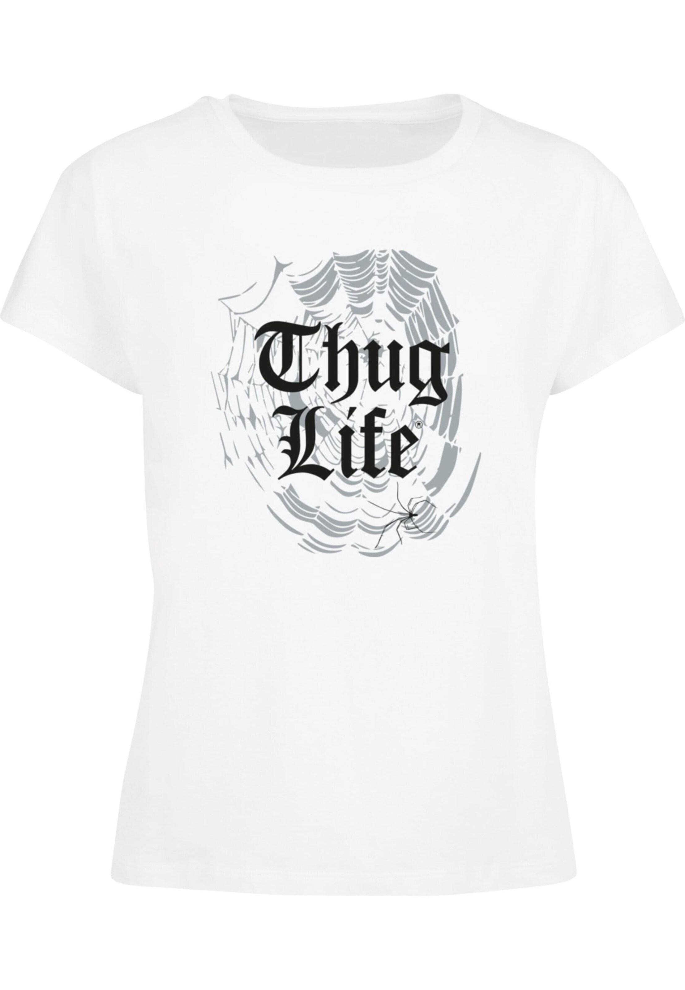 Thug Life Shirt in Wit: voorkant
