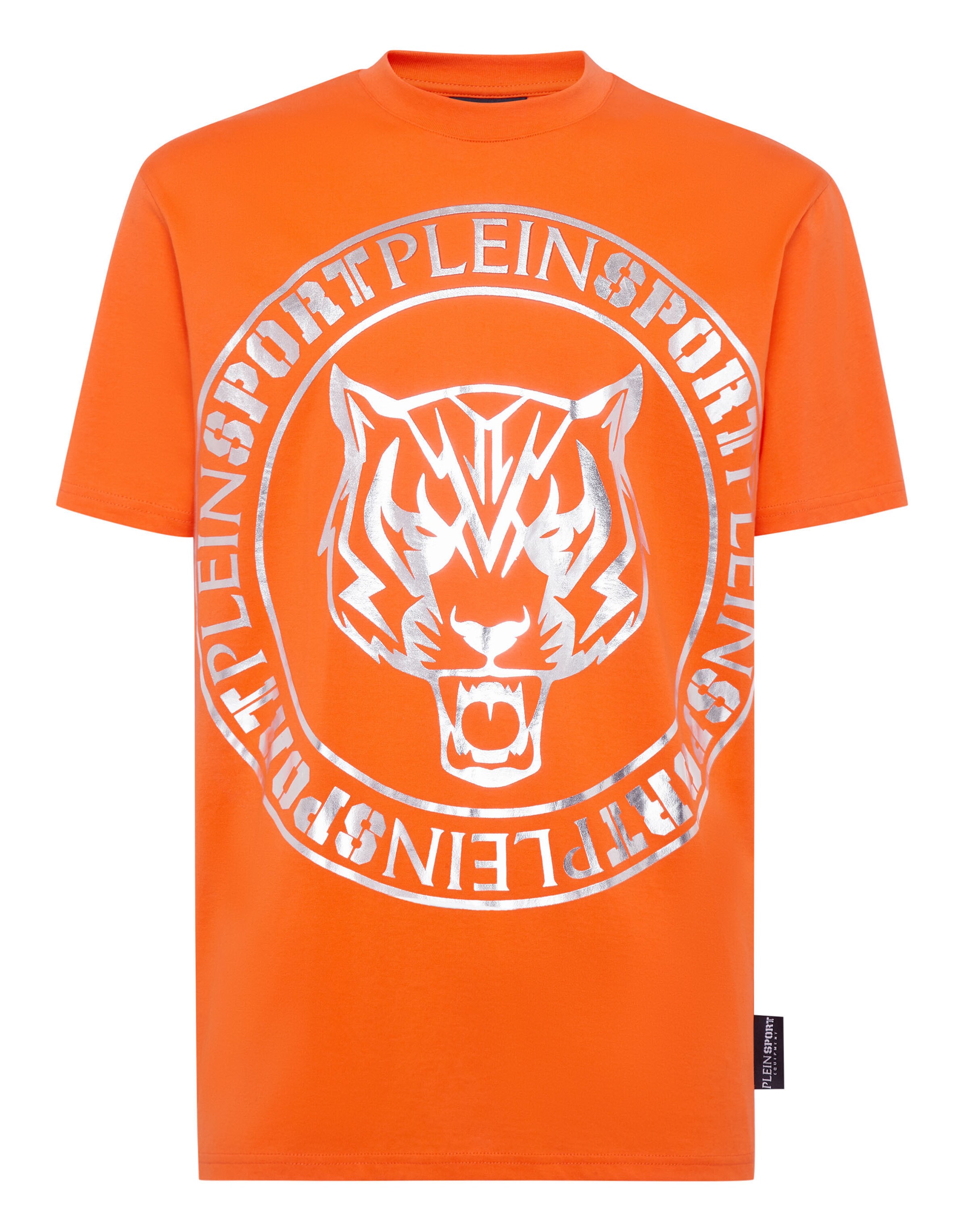 Plein Sport - Camisa 'Tiger' em laranja: frente