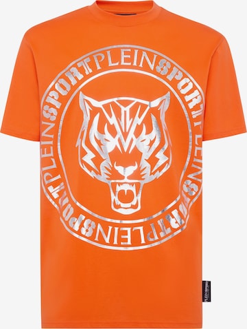 Plein Sport - Camisa 'Tiger' em laranja: frente