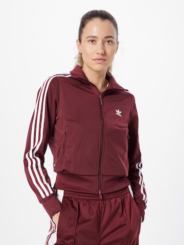 ADIDAS ORIGINALS Zip-Up Hoodie 'Adicolor Classics Firebird' in Red: front