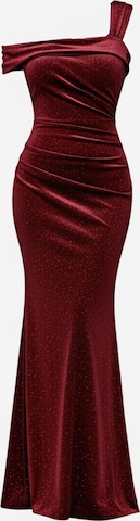 Robe de soirée GODDIVA en rouge : devant