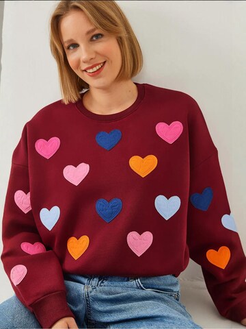 Bianco Lucci - Sweatshirt em vermelho: frente