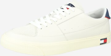 Baskets basses Tommy Jeans en beige : devant