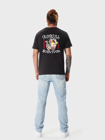 Oldskull Shirt 'Xtreme Eye Of The Tiger' in Zwart