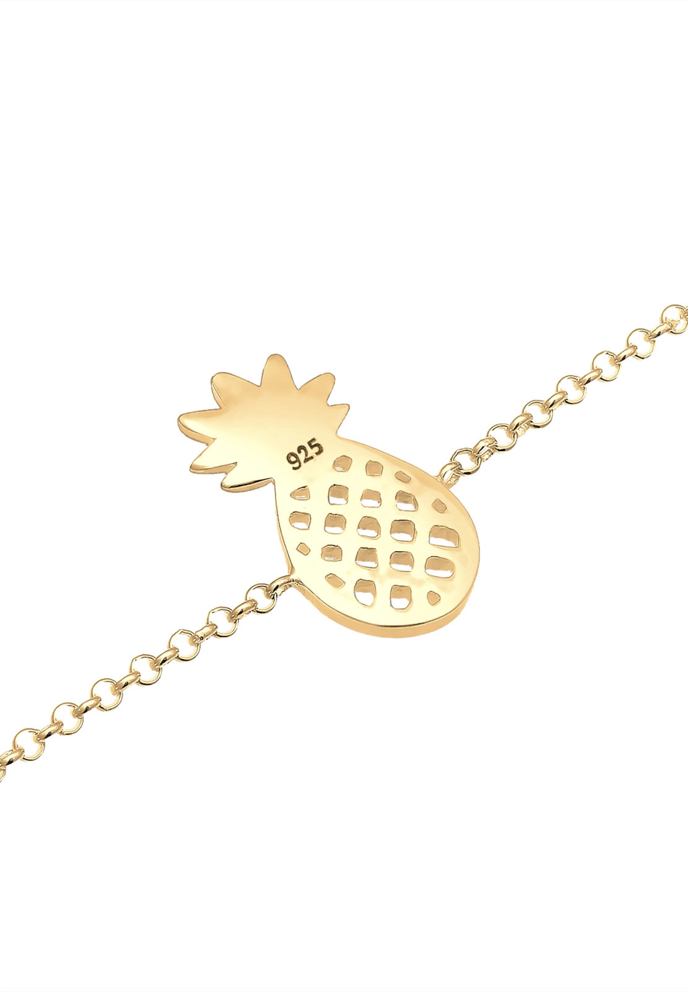 ELLI Fußschmuck 'Ananas' in Gold