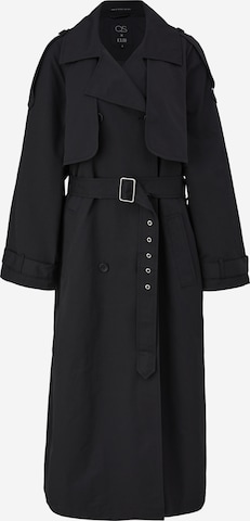 Manteau mi-saison 'Elif' QS en noir : devant