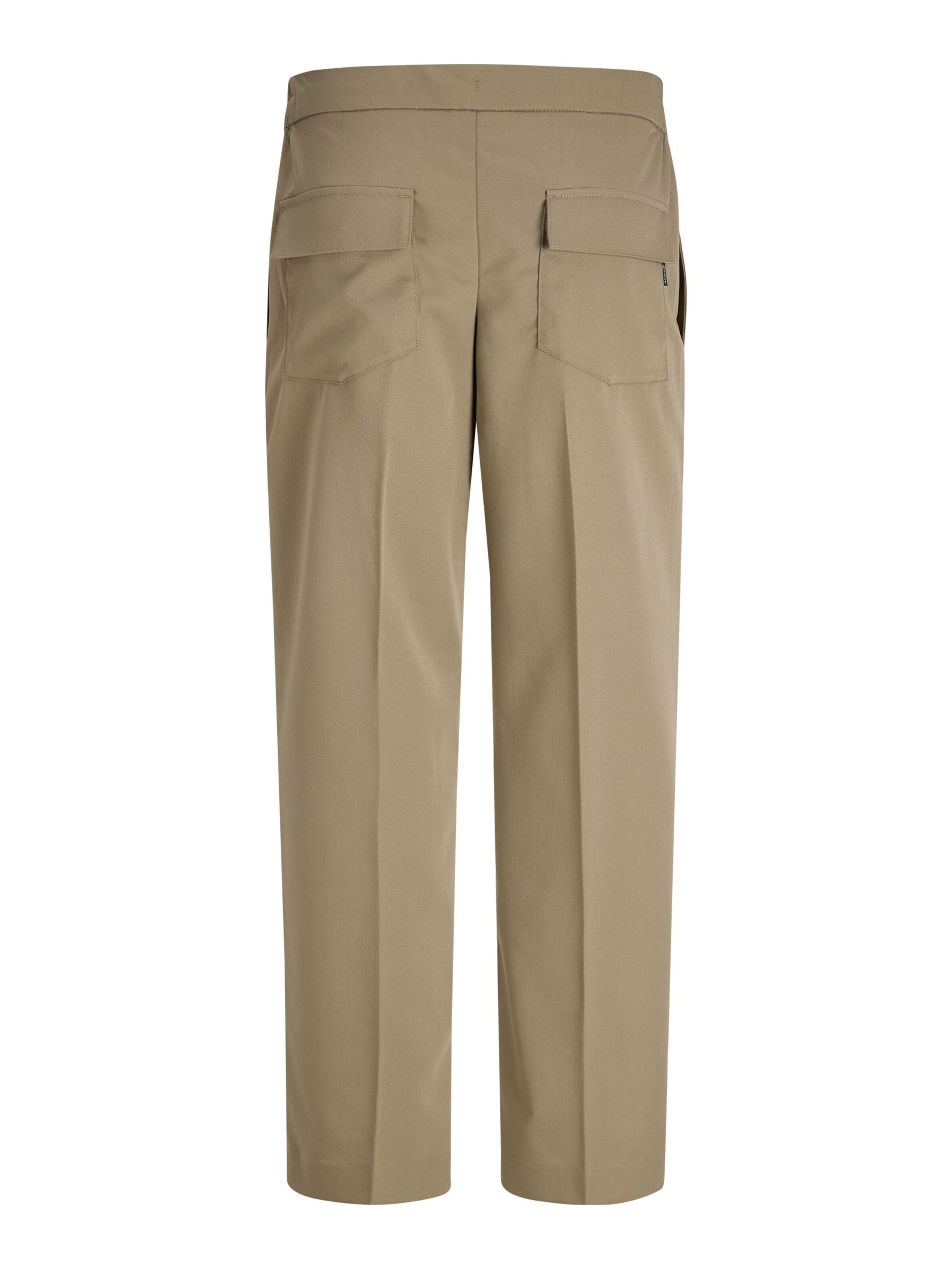 JACK & JONES Loose fit Trousers with creases in Beige