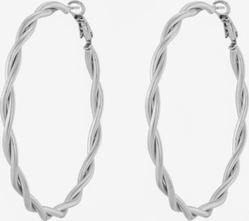 Cala Rose Oorbellen 'TWIST HALO' in Zilver: voorkant
