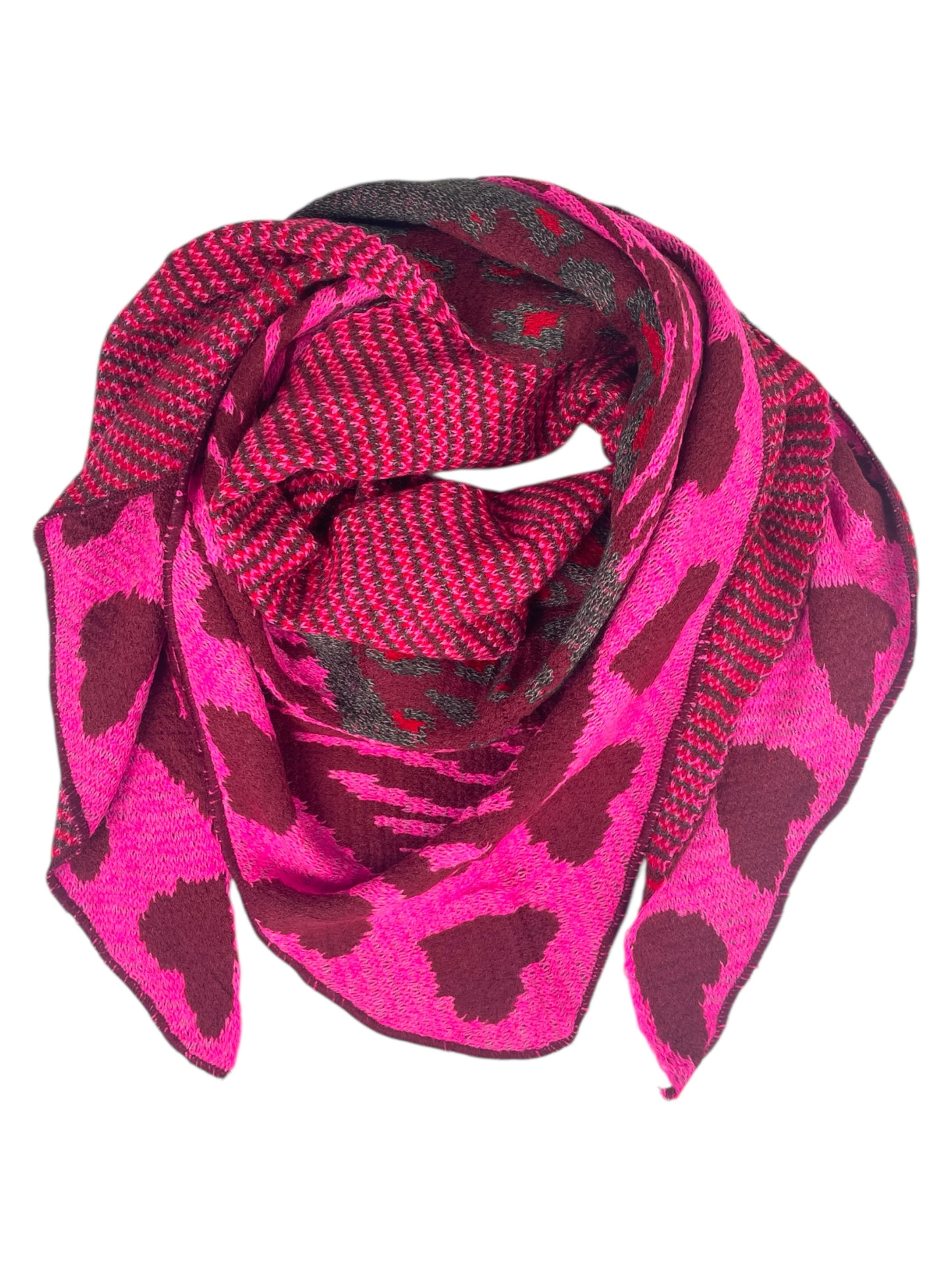 Kumixi Oversized Scarf 'Leo' in Red: front