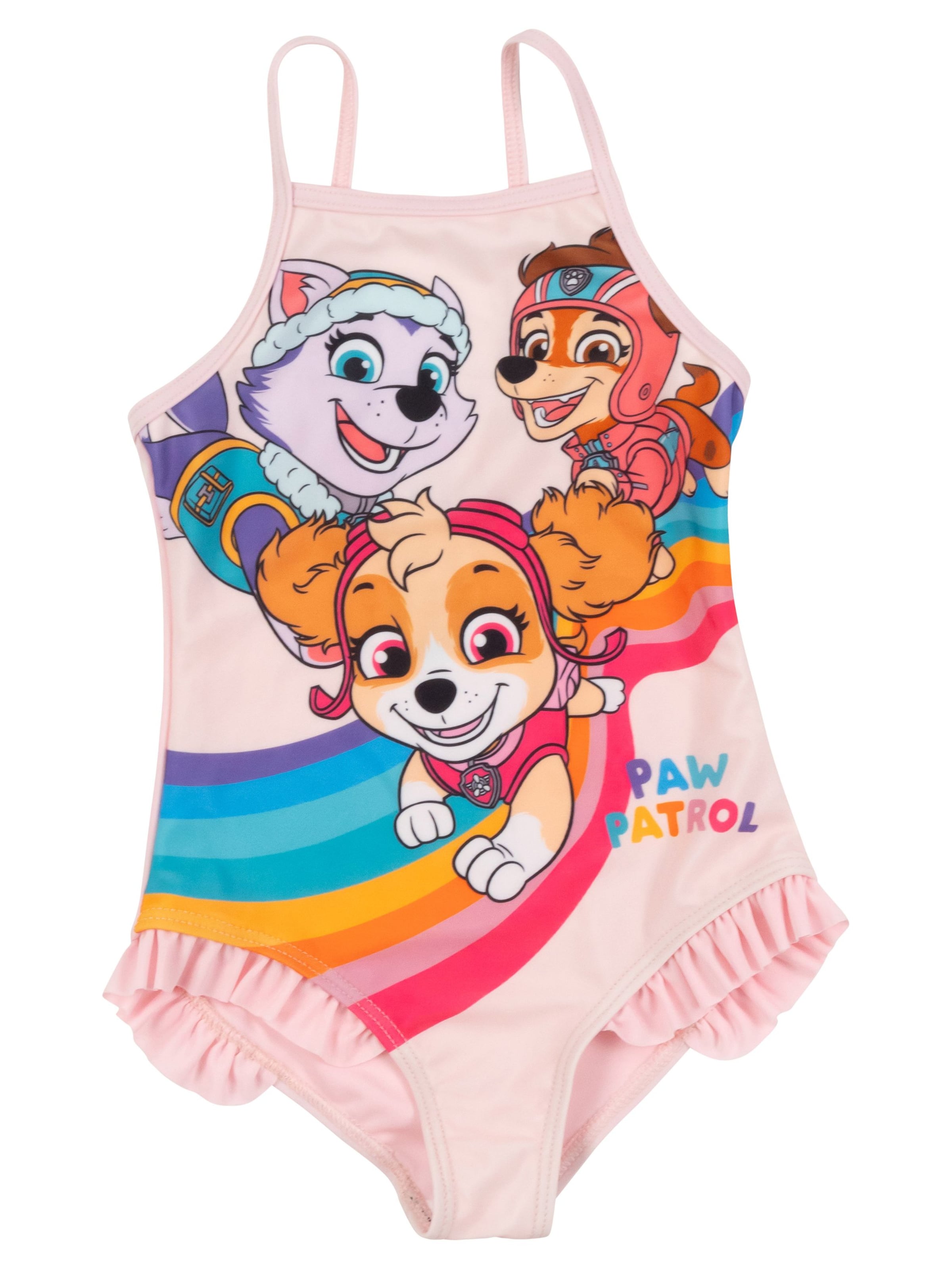 Paw Patrol Swimsuit 'Skye, Everest & Zuma' in Pink: front