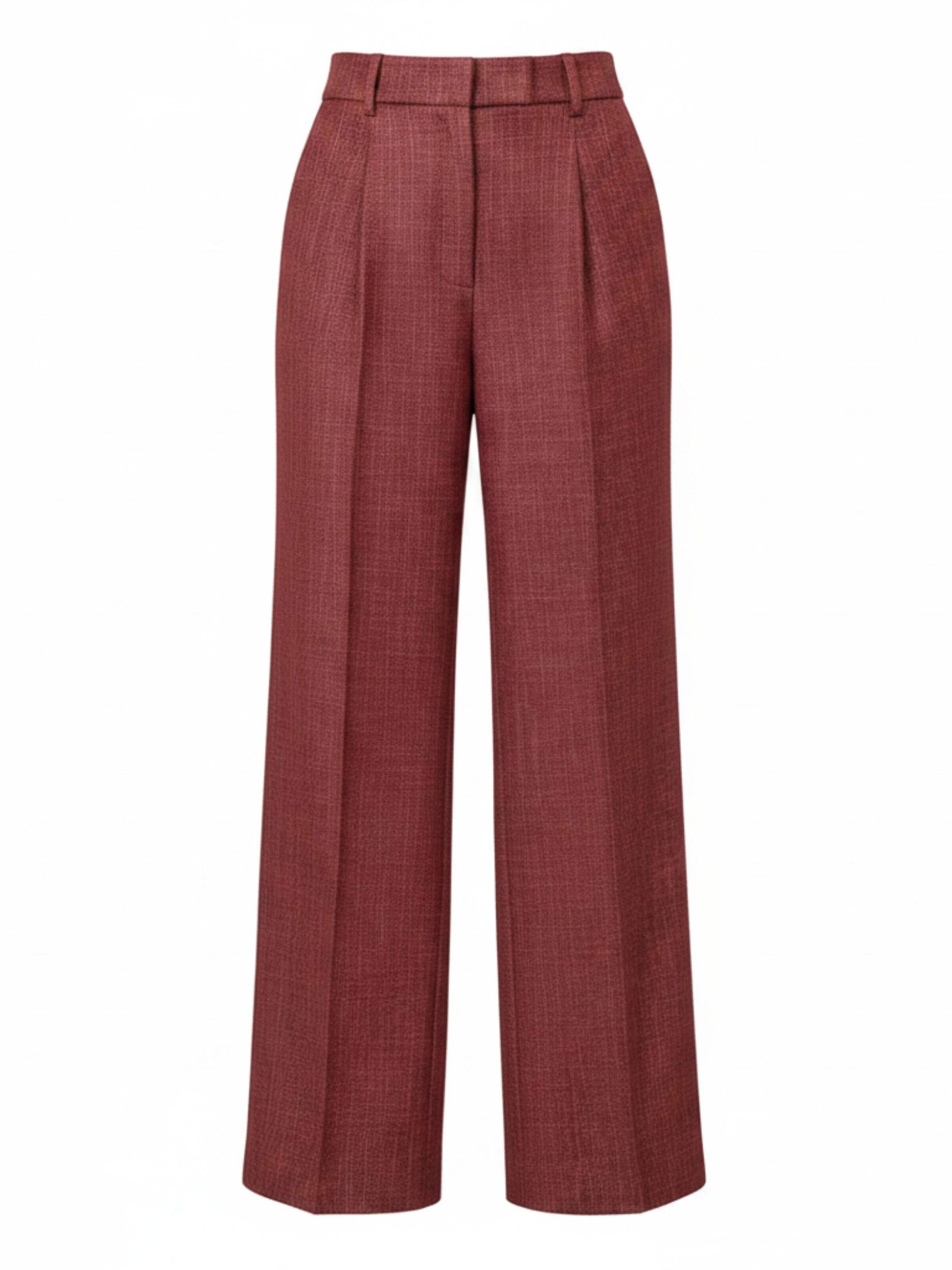 WEARABLE STORIES Pleat-Front Pants 'Daria' in Red: front