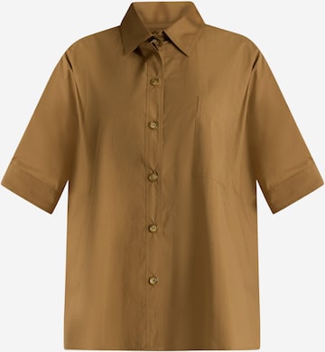 Ottod’Ame - Blusa em castanho: frente