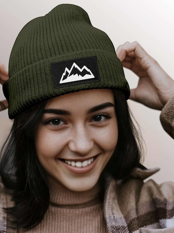 Neverless Beanie 'Mountain' in Green: front