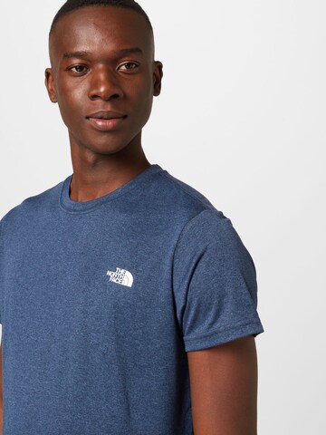 THE NORTH FACE Regular fit Functioneel shirt 'Reaxion Amp' in Blauw