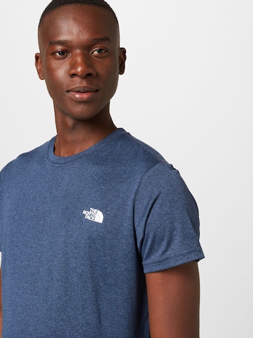 mėlyna THE NORTH FACE Standartinis modelis Sportiniai marškinėliai 'Reaxion Amp'
