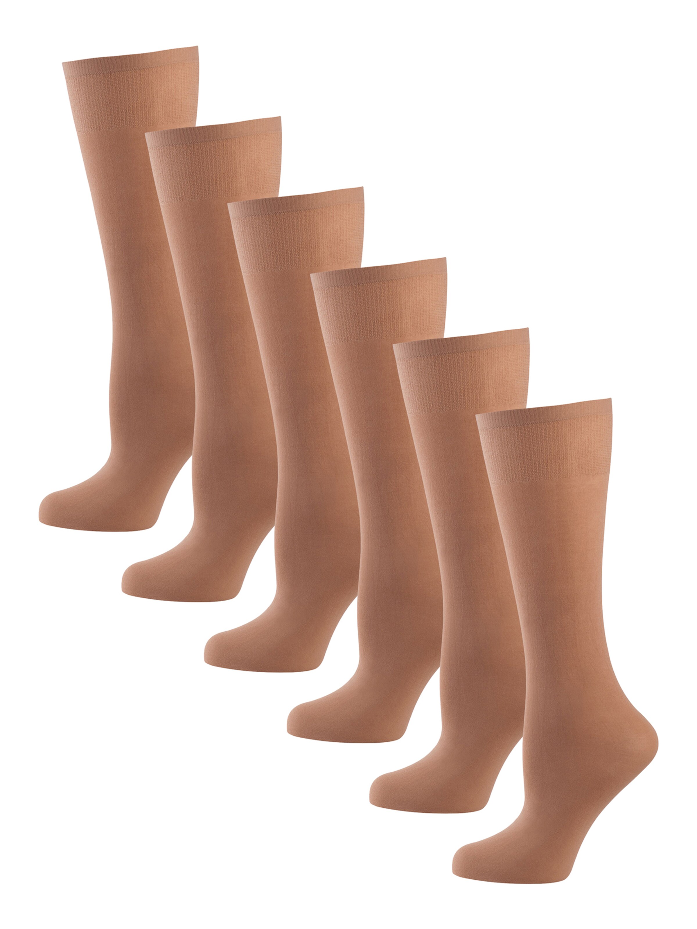 Nur Die Kniekousen in Bruin: voorkant